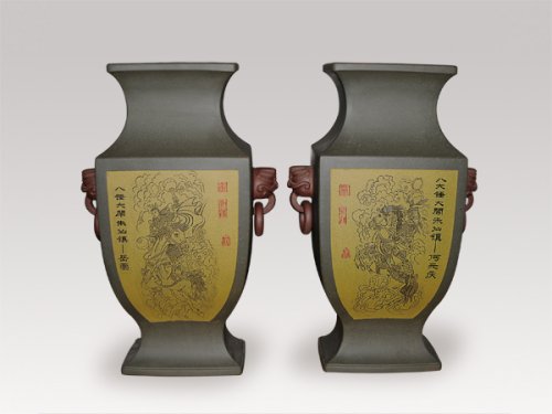 董建平紫砂壶 花瓶 