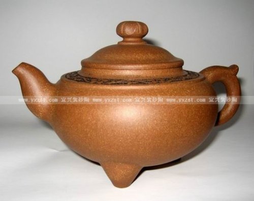 黄自英紫砂壶 三足花蕾壶 