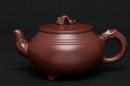 咸子情紫砂壶 双龙如意 