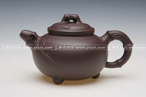 黄丽萍(大)紫砂壶 竹韵壶 