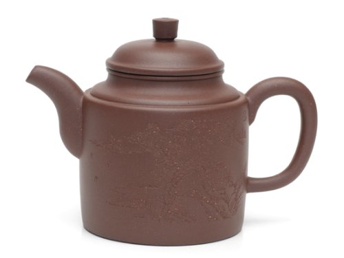 严志军紫砂壶 小洋桶  泥料：拼紫  容量：180CC 
