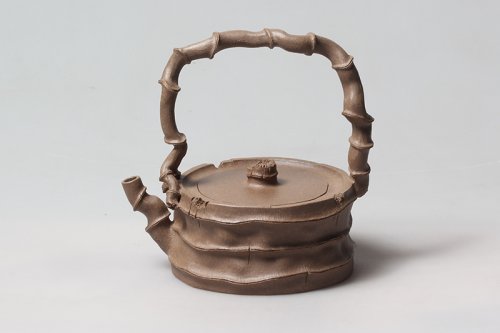 顾建凤紫砂壶 秀竹提梁 