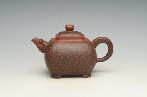 许雪强紫砂壶 绞泥豹方 