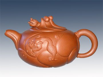 史国平紫砂壶 鱼化龙 