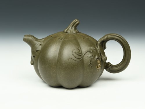 王秀娟紫砂壶 豆青南瓜 