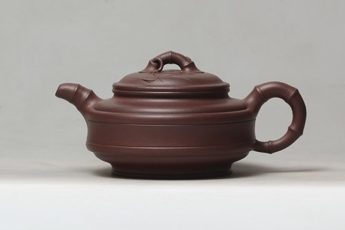余志平紫砂壶 双线竹鼓 