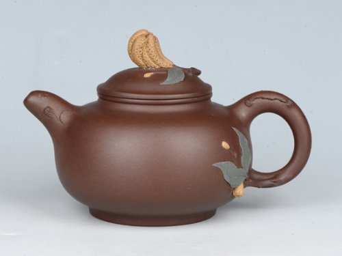 潘雪峰紫砂壶 佛手 容量：250cc 泥料：紫泥 