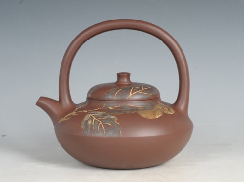 王玉美紫砂壶 合欢提梁 