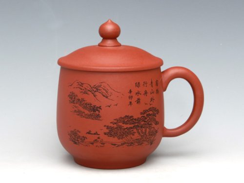 朱新南紫砂壶 小山水杯（清水泥） 