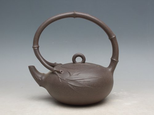 徐海斌紫砂壶 珍竹提梁 