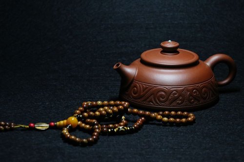 沈琳紫砂壶 纹珠 