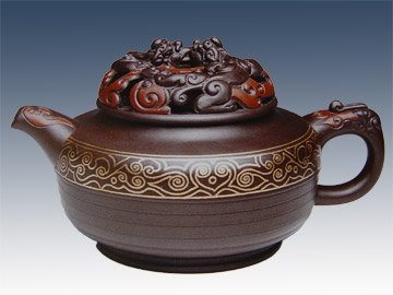 鲍仲梅紫砂壶 玲珑双灵壶 