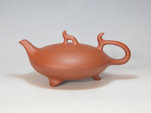 吴祥大紫砂壶 一线天 300CC 红清水泥 