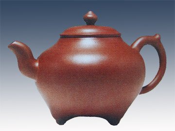 裴石民紫砂壶 三足传炉 