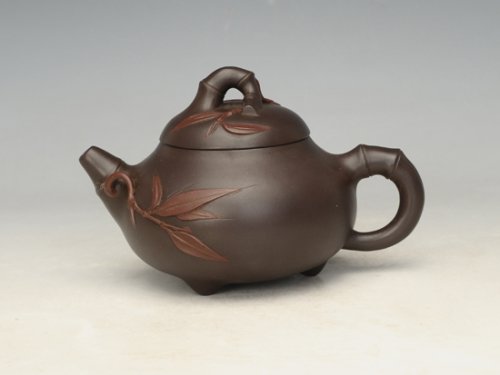 王耀华紫砂壶 三足竹趣 