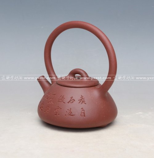 崔恒紫砂壶 石瓢提梁二 