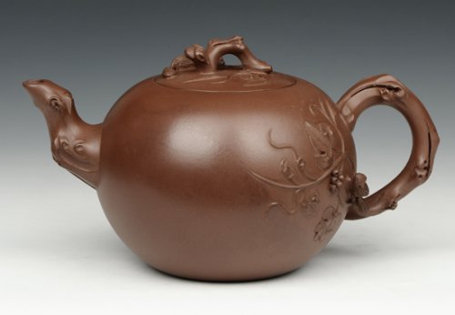 陈顺仙紫砂壶 松鼠葡萄 