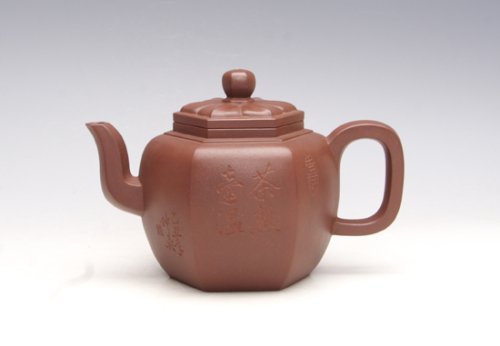 苏秀忠紫砂壶 六方菱花 