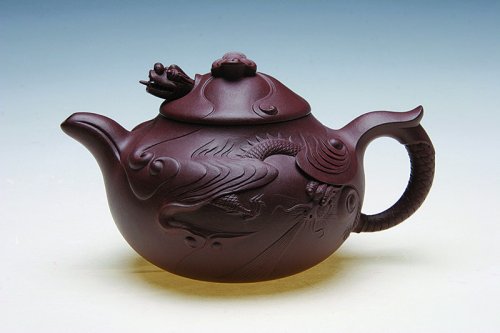 汪叶紫砂壶 云龙壶 