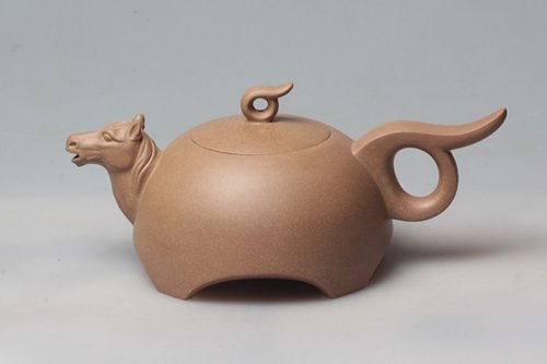 蒋丽雯紫砂壶 马到成功 