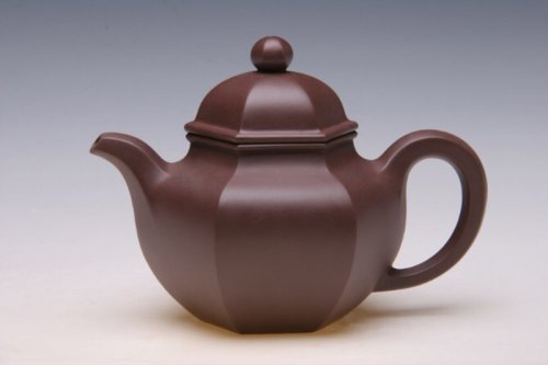 周赛英紫砂壶 六方掇球 