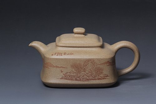 贺洪梅紫砂壶 方韵 