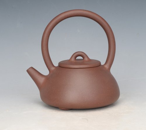 陈云紫砂壶 提梁石瓢 