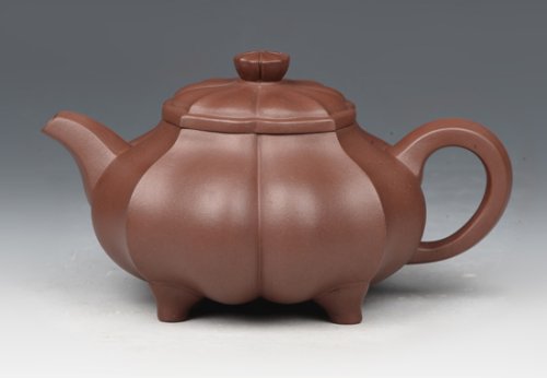 董建忠紫砂壶 四蹄葵菱 