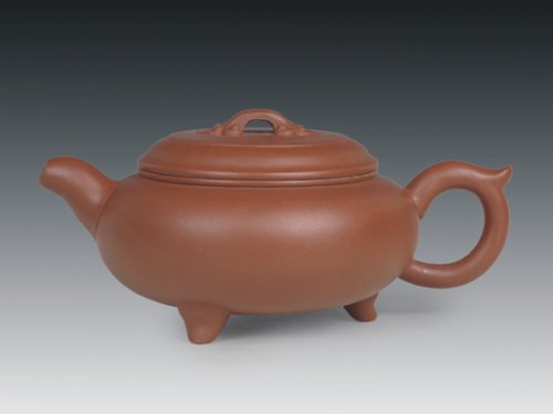 罗有财紫砂壶 三脚如意 