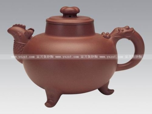 陆红炜紫砂壶 天鸡壶 