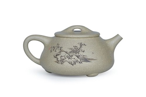 施云峰紫砂壶 石瓢 