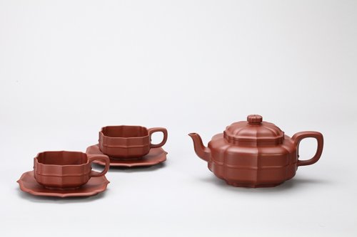 高凌云紫砂壶 菱花套壶 