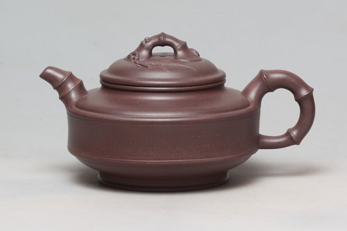王育春紫砂壶 双线竹鼓 