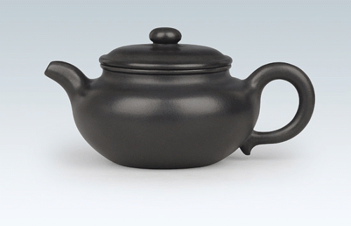 华建中紫砂壶 仿古绿 