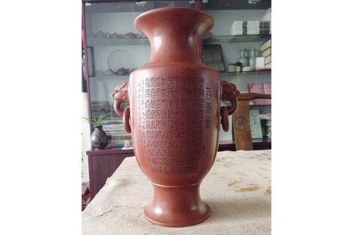 孙洪林紫砂壶 百寿瓶 