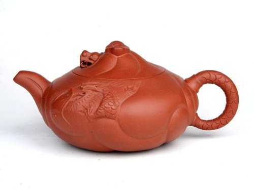 周玉霞紫砂壶 鱼化龙 