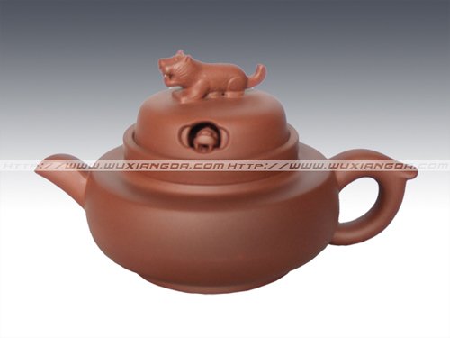 吴祥大紫砂壶 藏龙伏虎 300cc 清水泥 