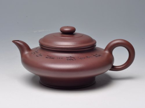 范建鹏紫砂壶 虚扁 