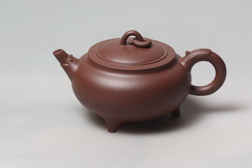 毛承君紫砂壶 三足环龙 