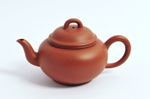 龚长春紫砂壶 朱泥水平壶 