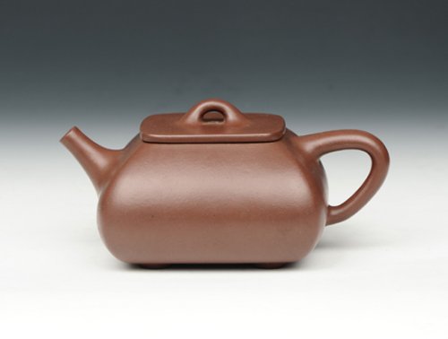 邵文紫砂壶 四方石瓢 