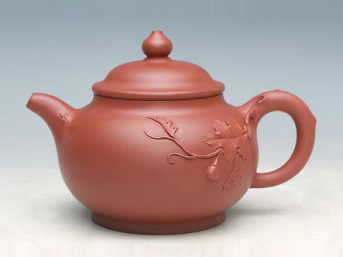 洪美华紫砂壶 硕 果（全手工）（紫泥） 