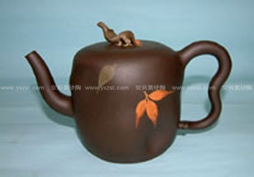 周忠军紫砂壶 落叶归根 