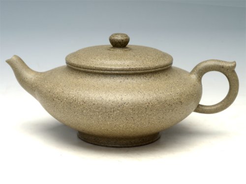 眭龙俊紫砂壶 虚扁（芝麻段）  