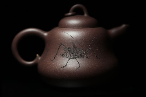 蒋琰滨紫砂壶 芦壶特写（江苏省文联专职画家韩非书画） 