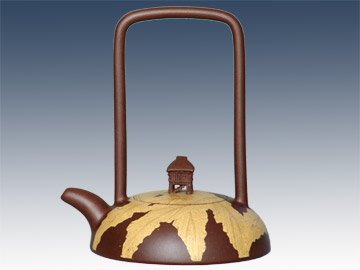 吴培林紫砂壶 南国秋韵贴泥 