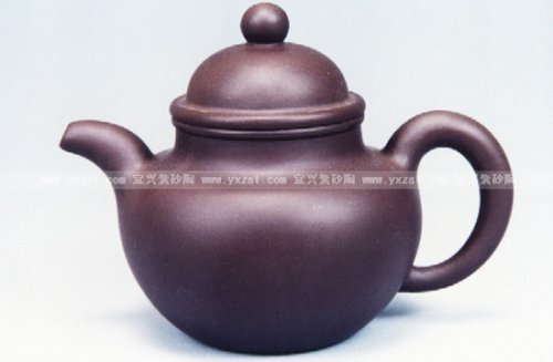 周新保紫砂壶 掇球 