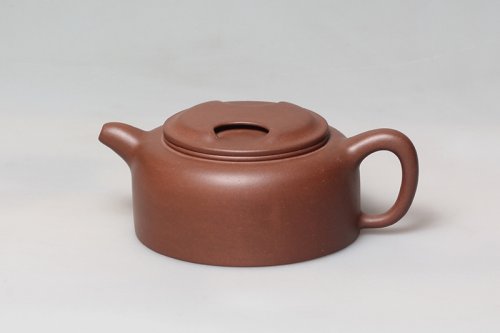 凌跃明紫砂壶 牛盖莲子壶 
