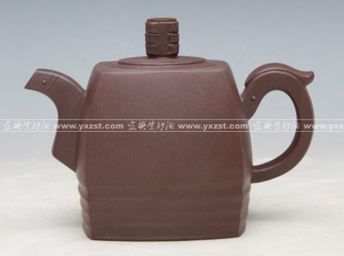 冯文娟紫砂壶 四方青玉 紫泥 