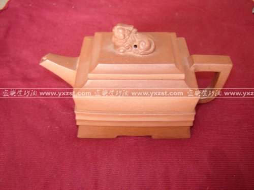 陈盘新紫砂壶 长方狮头壶300cc 